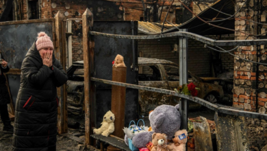 Ukrainian grandmother morns death of children